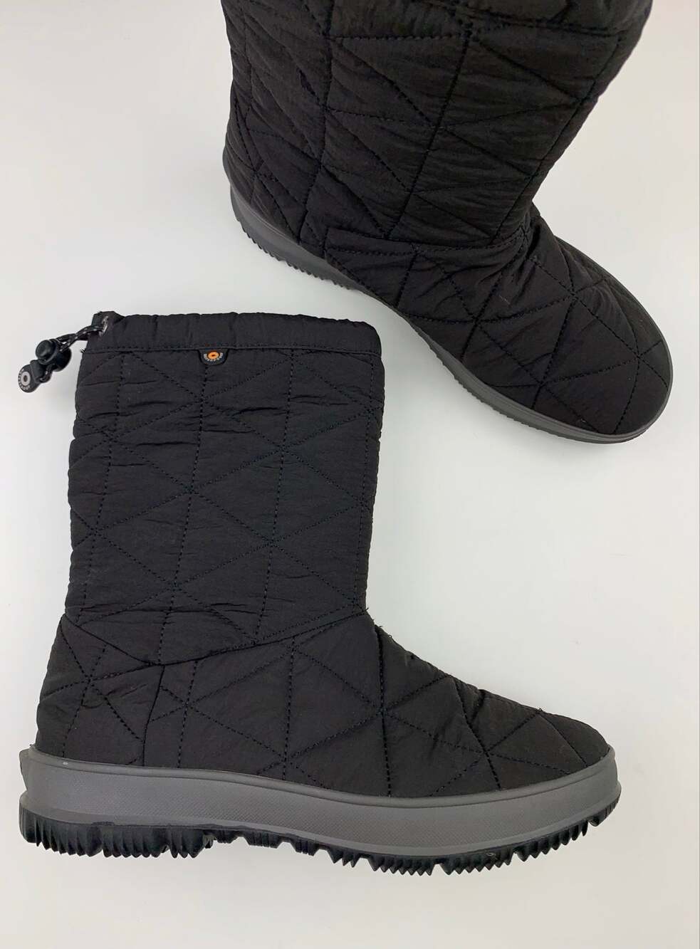 Bogs Snowday Mid Winter Boots Black Quilted Lined Waterproof -22F Women's 8